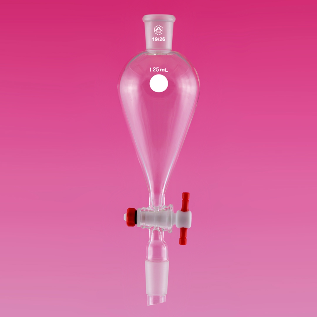 Separatory Funnel With Glass Stopper And PTFE Stopcock, Glass Smith